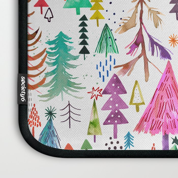 Colorful Christmas Trees Laptop Sleeve Gallery Image 3