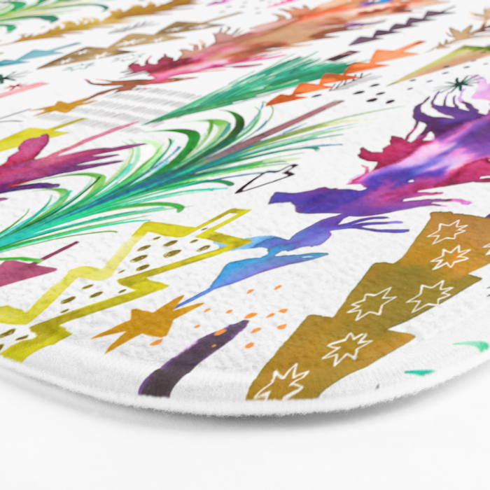 Colorful Christmas Trees Bath Mat Gallery Image 3