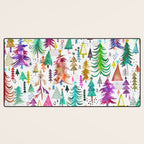 Colorful Christmas Trees Desk Mat Gallery Image 3
