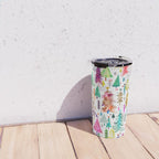 Colorful Christmas Trees Travel Mug Gallery Image 4