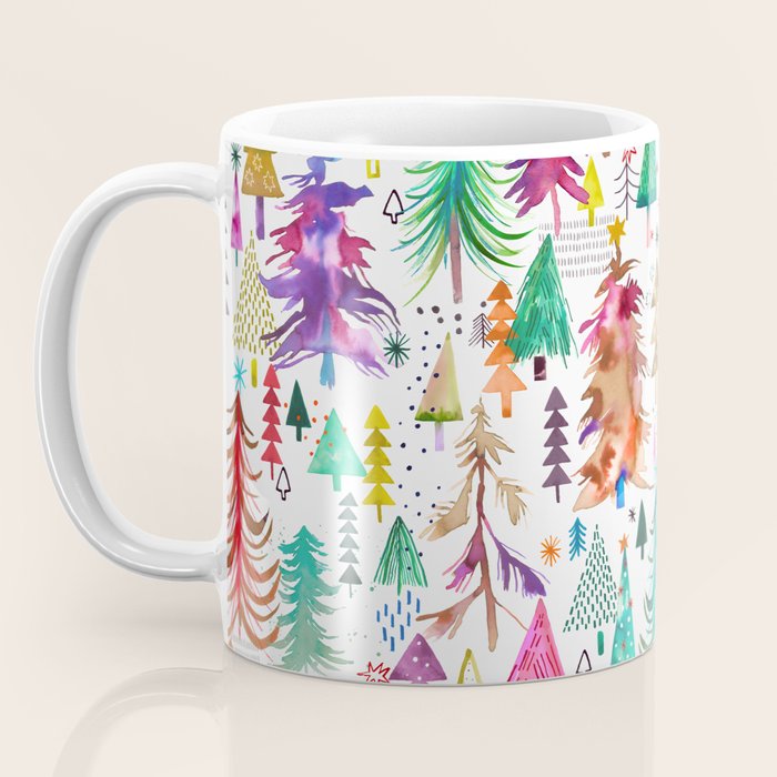 Colorful Christmas Trees Coffee Mug Gallery Image 3