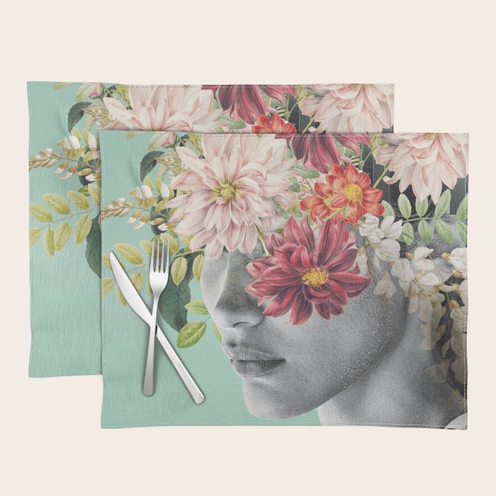 WOMAN WITH FLOWERS 12 Placemat Gallery Image 1
