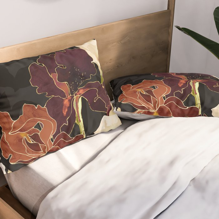 Autumn Iris Pillow Sham Gallery Image 2