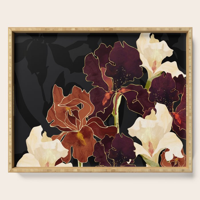 Autumn Iris Serving Tray Gallery Image 1