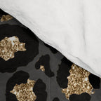 Black Gold Leopard Print Pattern Comforter Gallery Image 4