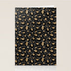 Black Gold Leopard Print Pattern Stationery Card Gallery Image 2