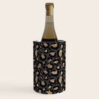 Black Gold Leopard Print Pattern Wine Chiller Gallery Image 1