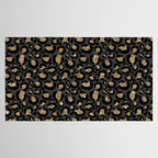 Black Gold Leopard Print Pattern Tablecloth Gallery Image 2