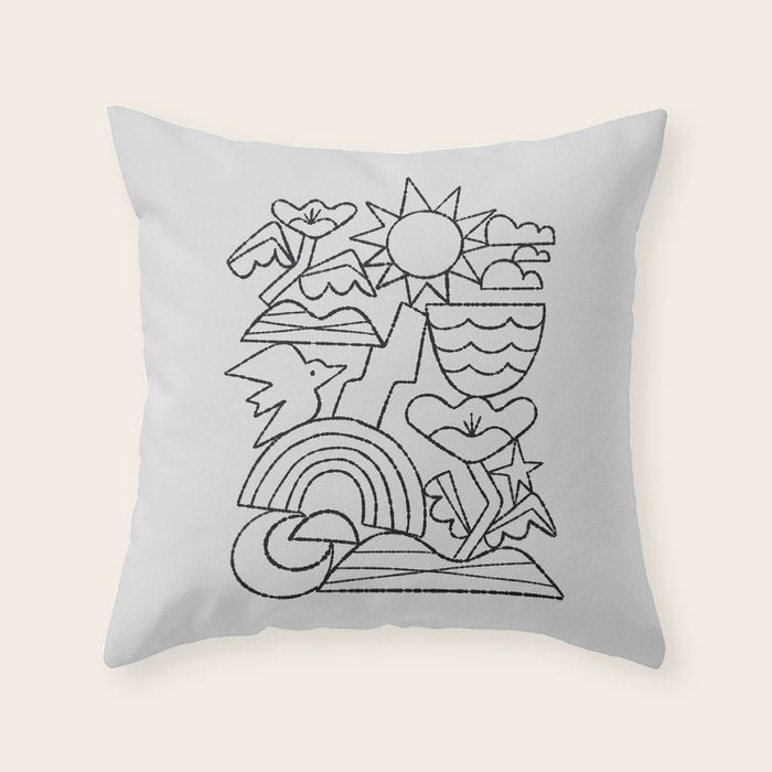 Stack No. 2 Throw Pillow Gallery Image 1