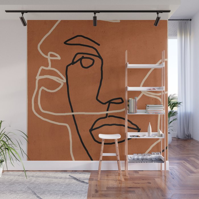 Abstract Face 6/3 Wall Mural Gallery Image 1