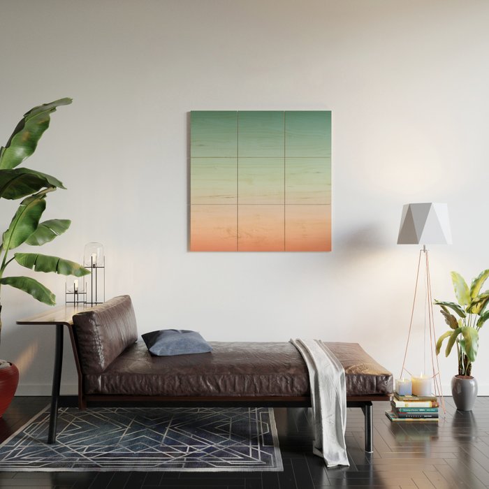 Color gradient background - fading sunset sky colors Wood Wall Art Gallery Image 2