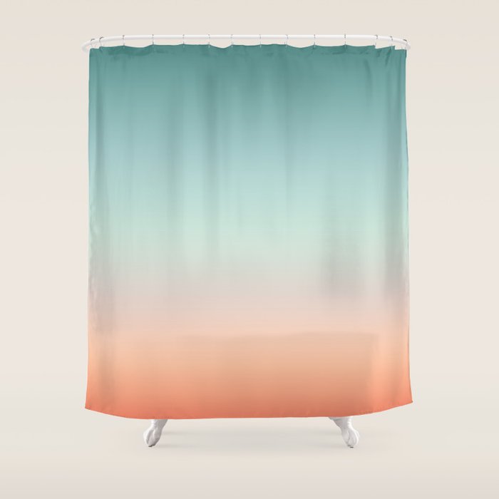 Color gradient background - fading sunset sky colors Shower Curtain Gallery Image 1