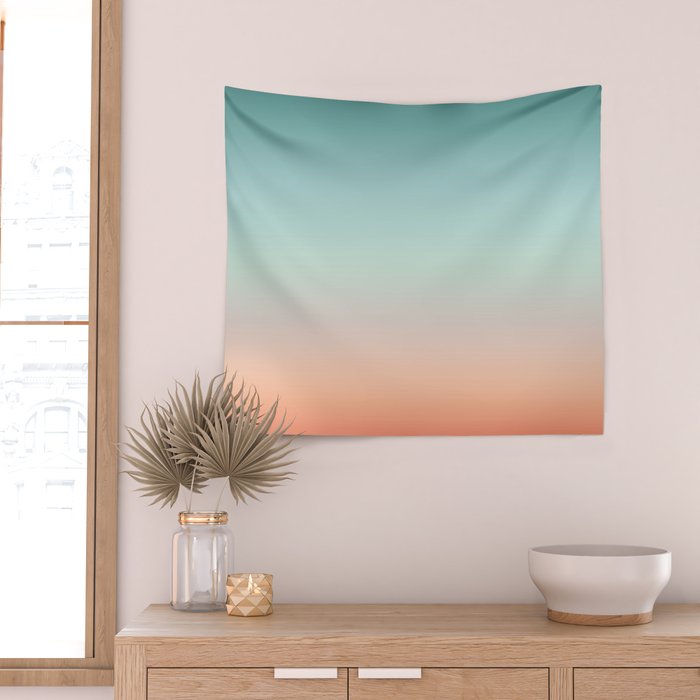 Color gradient background - fading sunset sky colors Wall Tapestry Gallery Image 2