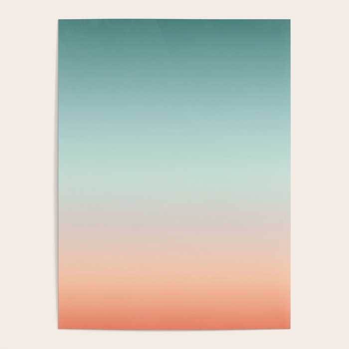Color gradient background - fading sunset sky colors Poster Gallery Image 4