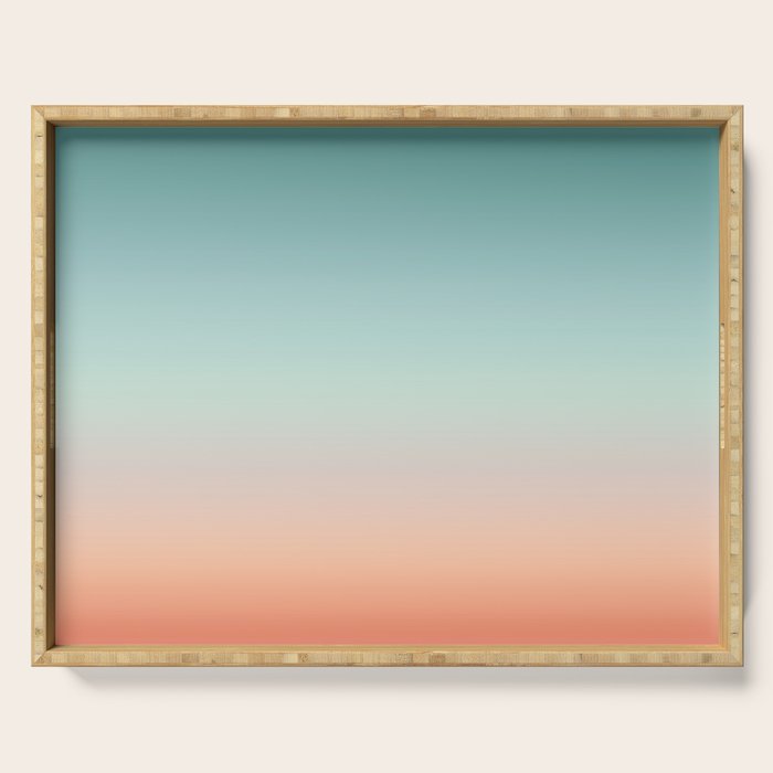 Color Gradient Background - Fading Sunset Sky Colors Serving Tray Gallery Image 1