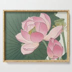 Flowering lotus flowers, Ohara Koson Serving Tray Gallery Image 1