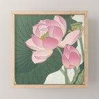 Flowering lotus flowers, Ohara Koson Mini Art Print Gallery Image 1
