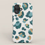 Leopard Print - Teal & Copper iPhone Case Gallery Image 1