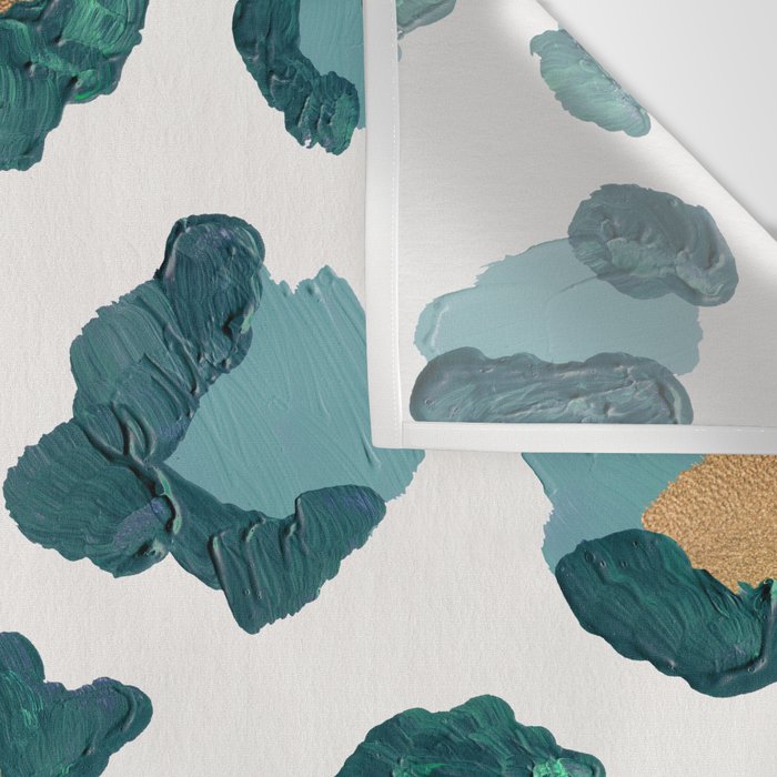Leopard Print - Teal & Copper Wall Tapestry Gallery Image 3