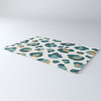 Leopard Print - Teal & Copper Rug Gallery Image 3