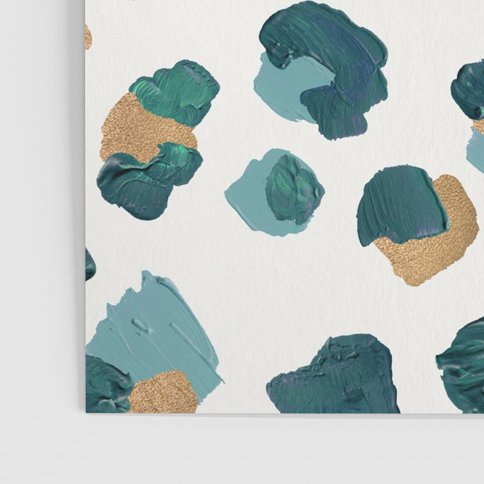 Leopard Print - Teal & Copper Poster Gallery Image 3