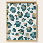 Leopard Print - Teal & Copper Serving Tray Gallery Image 1