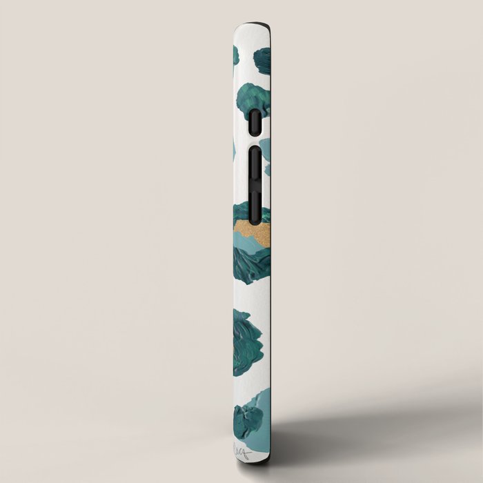 Leopard Print - Teal & Copper iPhone Case Gallery Image 2