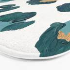 Leopard Print - Teal & Copper Bath Mat Gallery Image 3