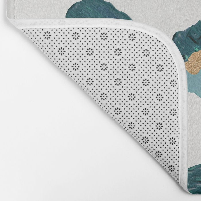 Leopard Print - Teal & Copper Bath Mat Gallery Image 2