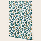 Leopard Print - Teal & Copper Wallpaper Gallery Image 2