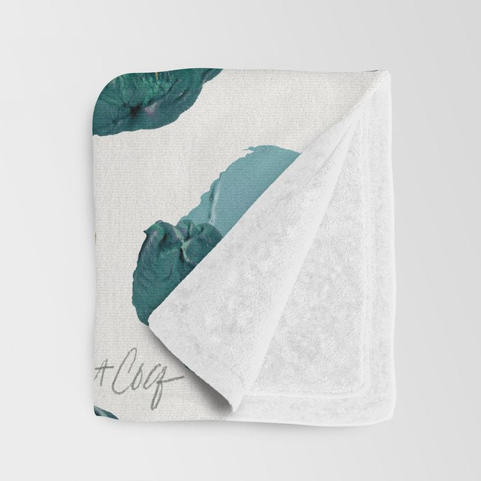 Leopard Print - Teal & Copper Throw Blanket Gallery Image 3