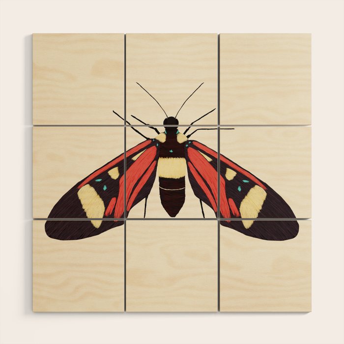  red butterfly Wood Wall Art Gallery Image 1