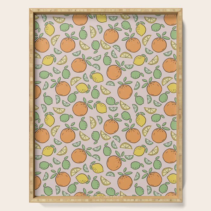 Summer Citrus in Pink Serving Tray Gallery Image 1