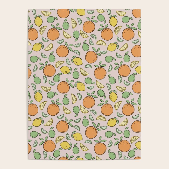 Summer Citrus in Pink Poster Gallery Image 4