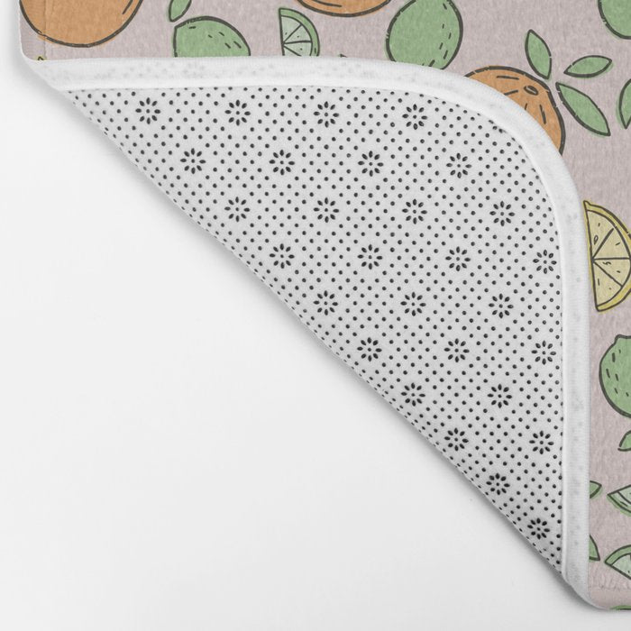 Summer Citrus in Pink Bath Mat Gallery Image 2