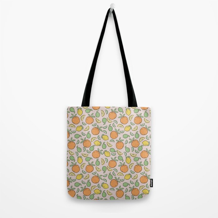 Summer Citrus in Pink Tote Bag Gallery Image 2