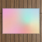 The optimistic  Rainbow Gradient Outdoor Rug Gallery Image 1
