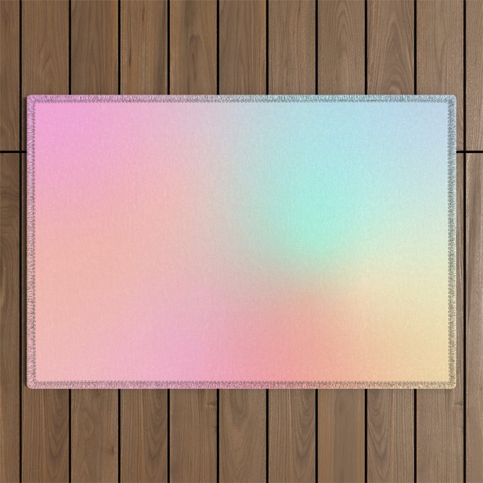 The optimistic  Rainbow Gradient Outdoor Rug Gallery Image 1