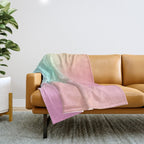 The optimistic  Rainbow Gradient Throw Blanket Gallery Image 1