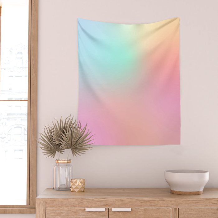 The optimistic  Rainbow Gradient Wall Tapestry Gallery Image 2