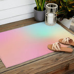 The optimistic  Rainbow Gradient Outdoor Rug Gallery Image 2