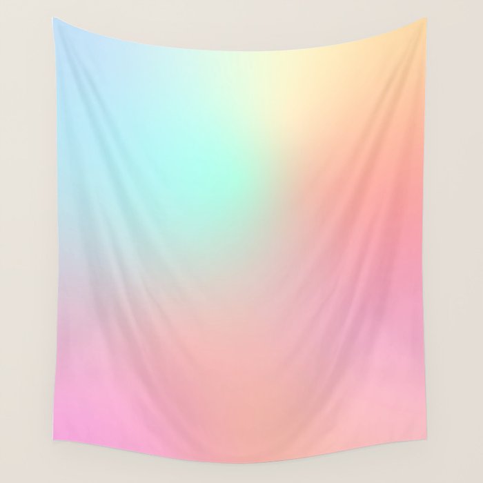 The optimistic  Rainbow Gradient Wall Tapestry Gallery Image 4
