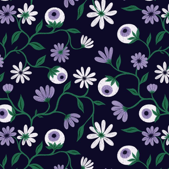 Dark Gothic Floral Garden Flowers and Eyes Creepy Halloween Coffee Mug Gallery Image 2