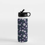 Dark Gothic Floral Garden Flowers and Eyes Creepy Halloween Water Bottle Gallery Image 1