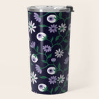 Dark Gothic Floral Garden Flowers and Eyes Creepy Halloween Travel Mug Gallery Image 2