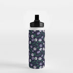 Dark Gothic Floral Garden Flowers and Eyes Creepy Halloween Water Bottle Gallery Image 2