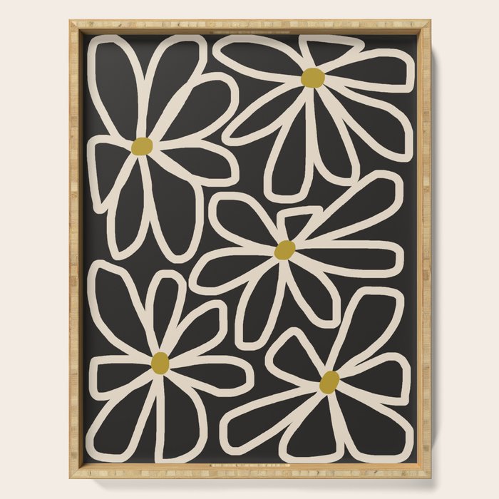 Daisy chain - night Serving Tray Gallery Image 1