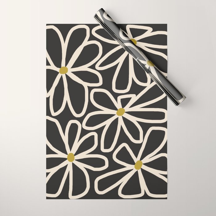 Daisy chain - night Wrapping Paper Gallery Image 1