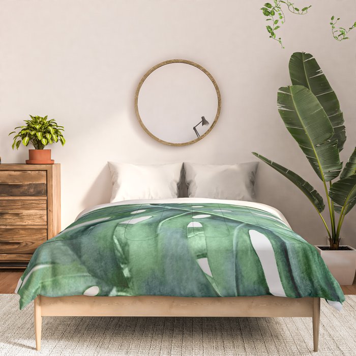 Monstera Comforter Gallery Image 3