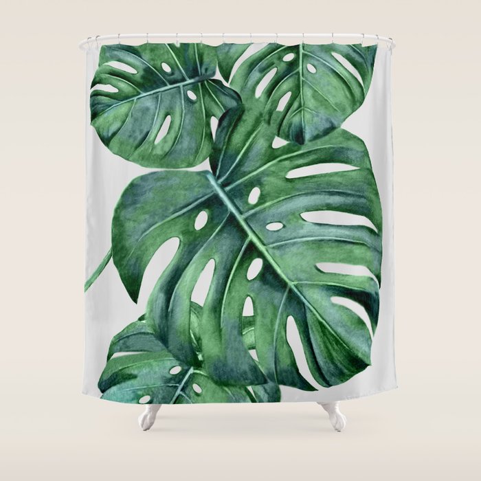 Monstera Shower Curtain Gallery Image 1